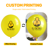 Ballons ronds en latex naturel personnalisés imprimés, design, couleur et taille sur mesure pour fête d'anniversaire, publicité commerciale
