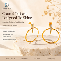 Boucles d'oreilles pendantes Bohème Or et Argent en Acier Inoxydable, Zircon Triangulaire, Paire de Créoles, Bijoux Femme, Style Bohème