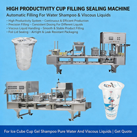 Machine de remplissage et de scellage automatique haute productivité pour les liquides visqueux, le gel, le shampoing et l'eau pure (type gobelet à glaçons)