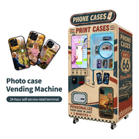 Machine à coques de téléphone personnalisées à faible entretien, machine de vente automatique de coques de téléphone avec plusieurs modes de paiement, impression photo pour supermarché