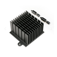 Radiateur en aluminium anodisé noir haute puissance de différentes tailles avec service d'usinage CNC