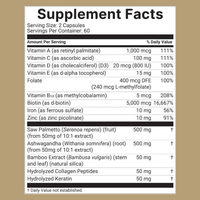Capsules de Vitamines Capillaires à Marque Blanche, Complexe de 120 Comprimés, Capsules de Biotine, Complément pour la Croissance des Cheveux, Service OEM ODM