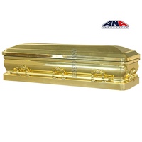 Ataúdes y Féretros de Lujo ANA Personalizados con Interior de Terciopelo y Acabado Dorado en Bronce Sólido