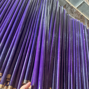 Chất Lượng Tốt Thẳng Mịn Tinh Khiết Màu PVC Tráng Bằng Gỗ Chổi Xử Lý Chổi Gậy Lau Xử Lý Với Ý Vít - Product Image 2