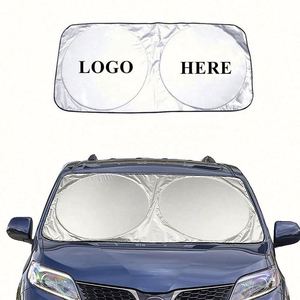 Parasol Plegable Universal para Parabrisas de Coche, Reflectante, Plateado, con Logotipo Personalizado, Impresión en Serigrafía, Promocional - Product Image 1