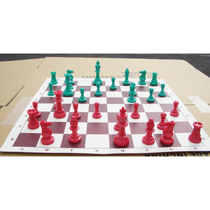 Set di <span class=keywords><strong>scacchi</strong></span> rosso e bianco con re alto 3.75 pollici pezzi di <span class=keywords><strong>scacchi</strong></span> colorati - Product Image 2