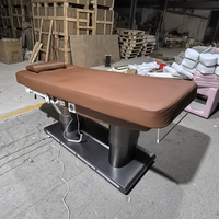 Table de massage électrique moderne de luxe pour salon de beauté, 4 moteurs, inclinable, incurvée, avec éclairage, pour soins cosmétiques et extensions de cils