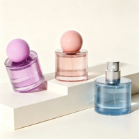 Maßgefertigte 30ml 50ml 100ml 150ml Bunte Runde Individuell Bedruckte Premium Nachfüllbare Spray Luxus Leere Glas 50ml Parfümflasche