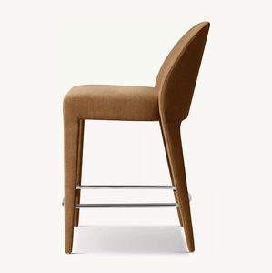 Taburete de Bar de mostrador de comedor de tela de rendimiento <span class=keywords><strong>Isabella</strong></span> totalmente tapizado a mano de diseño belga OEM Sassanid - Product Image 3