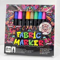 Marqueurs textiles à encre à base d'eau, peinture textile, peinture graffiti, aquarelle, marqueur artistique non toxique pour tissu avec logo personnalisé