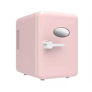 Mini refrigerado de uso duplo, 4l para casa carro freezer cosmético geladeira beleza geladeira maquiagem