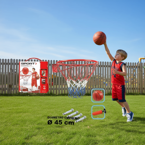 Cercle de basket-ball sportif 45 cm en métal pour jeu intérieur/extérieur pour enfants - Product Image 3