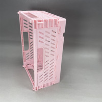 Paniers de rangement en plastique pliables 3 tailles différentes caisse de stockage pliable carrée avec poignée moulage par injection matériau PP