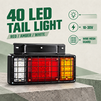 Feu arrière combiné HSSH 40 LED avec cadre en fer 12V 24V, fonction Stop, Clignotant et Marche arrière pour camion ISUZU
