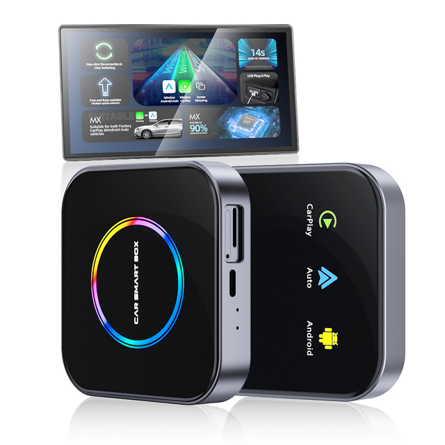 OEM ODM Universal Carplay Adaptor 8G Ram 128G Auto Ai Box Car Play Wired Wireless Carplay Adapter for Android apple iPhone