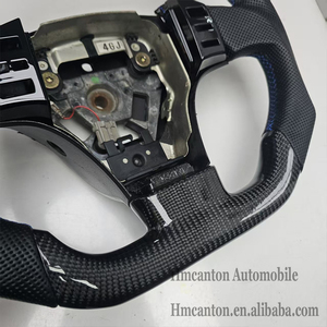 Practical Hot Sale Perforated Leather Carbon Fibre Blue Top Stripe Steering <b>Wheel</b> for Mazda ATENZA AXELA Car Steering <b>Wheel</b> - Product Image 4