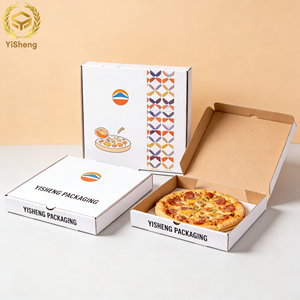 Boîte à pizza double couche extra large écologique avec pelliculage brillant, sur mesure pour les grandes familles, idéale pour les fêtes et les repas en famille, emballage en <span class=keywords><strong>gros</strong></span> - Product Image 3