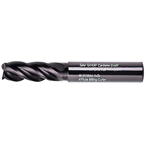 Fraise à queue en carbure Ttake Ta1430, revêtement Nano TiAlN, hélice 36-38 degrés, 4 dents - Product Image 2