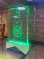 Exhibidor de Botellas Acrílico LED Moderno Preensamblado, Soporte Levitante para Vino