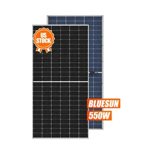 Hot Sale Solar Panels 550w Long Product Warranty 550w Bifacial Solar Panel New Stock Solar Panel in CA Warehouse