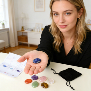 Lot de Pierres de Méditation 7 Chakras en Cristal Naturel pour la Guérison – Pierres de Doigt Anti-Stress en Gros - Product Image 3