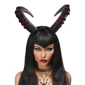 Serre-tête en plastique avec cornes <span class=keywords><strong>de</strong></span> démon, pour Pâques, Halloween, accessoires <span class=keywords><strong>de</strong></span> cosplay gothique pour femmes, accessoires <span class=keywords><strong>de</strong></span> fête <span class=keywords><strong>de</strong></span> carnaval, accessoires <span class=keywords><strong>de</strong></span> fête Reine Maléfique - Product Image 3