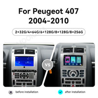 Radio MOOKAKA de 7.0 Pulgadas para Peugeot 407 2004-2010, Android Auto, GPS, Navegación, Reproductor de Video, Estéreo, Multimedia, Carplay, DSP, DVD