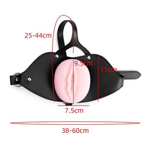 MOG Oral sexe bouche Gag grand modèle en cuir verrouillé souffle travail bouche ouverte Gags & muselières noir grands produits pour adultes jouets Sexy - Product Image 3