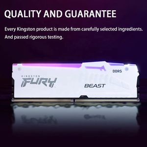 Memoria RAM Kingston FURY Beast Serie Beast DDR5 con Refrigeración, Barra de Memoria DDR5 6000 MHz 16GB RGB para Computadora de Escritorio, Blanca para K - Product Image 5