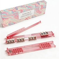 Ensemble de 4 règles de placement de tuiles de Mahjong américaines avec accessoire portable standard pour l'arrangement des tuiles de Mahjong, outil et accessoires de jeu