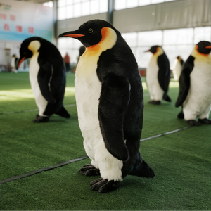 Özelleştirilmiş yaşam boyutu çelik Animatronic penguen modelleri kapalı/açık heykelleri eğitim Playhouses macera okul bahçeleri için - Product Image 4