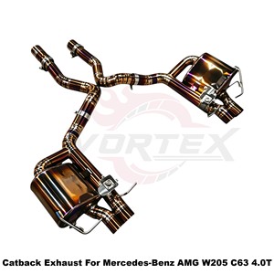 Vortex Racing-Spec Golden Ti Header-Back Setup For Mercedes-Benz AMG W205 C63 4.0T 2015-2024 Tuning - Product Image 2