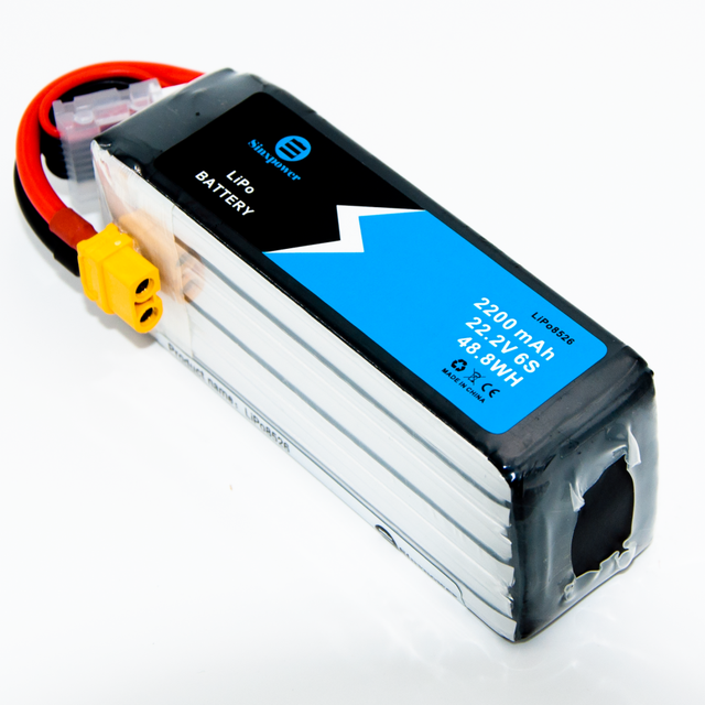 Customized Sinxpower FPV Drone Solid State Battery 6S 22.2V 2200mah 100C High Rate 800 Cycles 12-Month Warranty