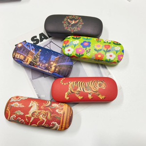 Estuches <span class=keywords><strong>para</strong></span> Gafas con <span class=keywords><strong>Varios</strong></span> Diseños, de Cuero PU y Metal, Protección <span class=keywords><strong>para</strong></span> <span class=keywords><strong>Lentes</strong></span> - Product Image 1