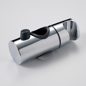 360 °   Support de <span class=keywords><strong>Douche</strong></span> <span class=keywords><strong>Universel</strong></span> à Angle Réglable avec Bouton Latéral pour Barres Rondes de 25 mm, en ABS Chromé, pour Usage Commercial - Product Image 5