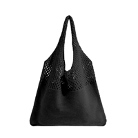 Sac fourre-tout de plage en maille au crochet, sac fourre-tout Boho esthétique de vacances d'été en tricot pour femmes