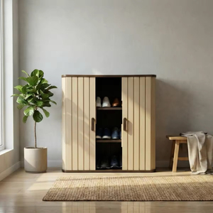 Meuble de rangement en bois pour salon avec portes, organisateur multifonctionnel pour livres, jouets, chaussures et vêtements, meuble de maison - Product Image 4