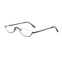 Gafas de Lectura de Metal con Media Montura de Diseño Italiano, Ligeras y Cómodas, Lentes HD con Protección Anti-Luz Azul para Uso Diario