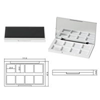 Boîtes vides pour maquillage, emballage vide, 8 couleurs, fard à paupières mat, anticernes, rouge à lèvres, palette OEM, imperméable, 8 en 1, kits de fard à paupières