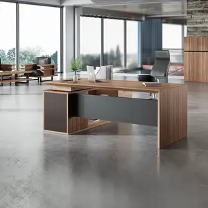 Wacess Escritorio Meja Bisnis, Meja Eksekutif untuk Furnitur Kantor Komersial Kayu Modern