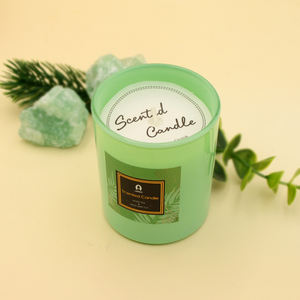 Bougie parfumée en verre mat luxueux à la cire de soja, cadeau pour la fête des pères, forme pilier, sans fumée, parfumée, vente en gros de bougies aromatiques - Product Image 4