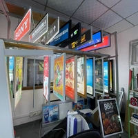 Boîte à lumière LED ronde personnalisable Ewen A2/A1 en acrylique et aluminium, 10-39W, ultra-mince, pour affichage publicitaire et menus