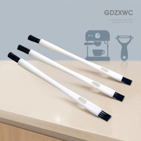 Brosse de nettoyage de cuisine moderne 2-en-1 de 175 mm, double extrémité, multifonctionnelle, 9 couleurs, manche en PP, gadget pour la maison