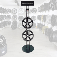 Présentoir pour roues de voiture-Support en métal à 3 niveaux pour présentoirs de jantes Showroom Présentoir pour roues de voiture