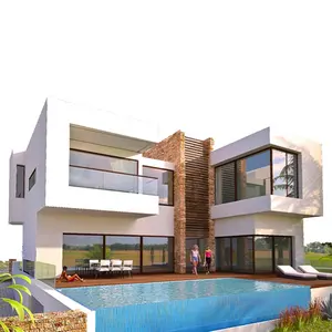 Montagem rápida austrália quadro de aço padrão casa de luxo casa de vila/casa