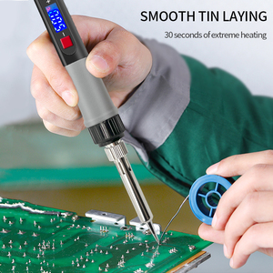 <span class=keywords><strong>Soldador</strong></span> eléctrico con pantalla LCD <span class=keywords><strong>de</strong></span> 60W, 110, 240V, temperatura ajustable, soldadores eléctricos, llave personalizada OEM, potencia CHINA - Product Image 2