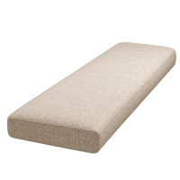 Coussin de banc long pour jardin, terrasse et extérieur, en tissu de blé tissé, résistant aux UV, épais, confortable, polyvalent et durable