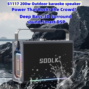 Soolk S1117 200W Công Suất Cao Không Dây BT Loa Ngoài Trời Karaoke Hệ Thống Âm Thanh Loa Loa Siêu Trầm Hỗ Trợ TF Thẻ/USB/AUX/TWS - Product Image 2