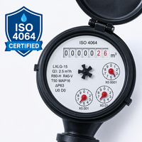 Compteur d'eau chaude multi-jets rotatif à 360° en nylon, filetage BMAG BSP NPT DN15 DN20 R160, ligne à impulsions, IP68, certifié ISO CE, OEM, 1,5-16 m³/h