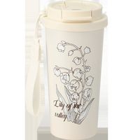 Mug à café isotherme créatif en acier inoxydable 316, motif dessin animé, avec paille, grande capacité, maintien thermique 6-12h, emballage boîte cadeau couleur